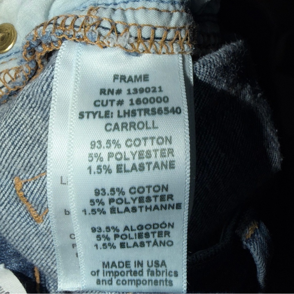 Frame Le High Straight Jeans Size 26 - Picture 4 of 6